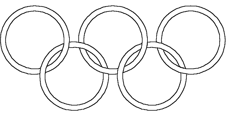 The five Olympic rings represent the five continents